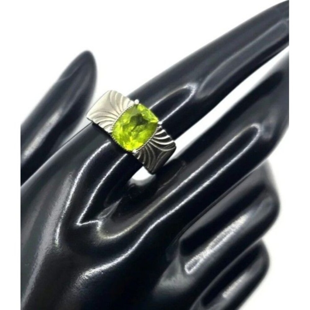 Natural Peridot Ring 925 Sterling Silver Marker Drakraus